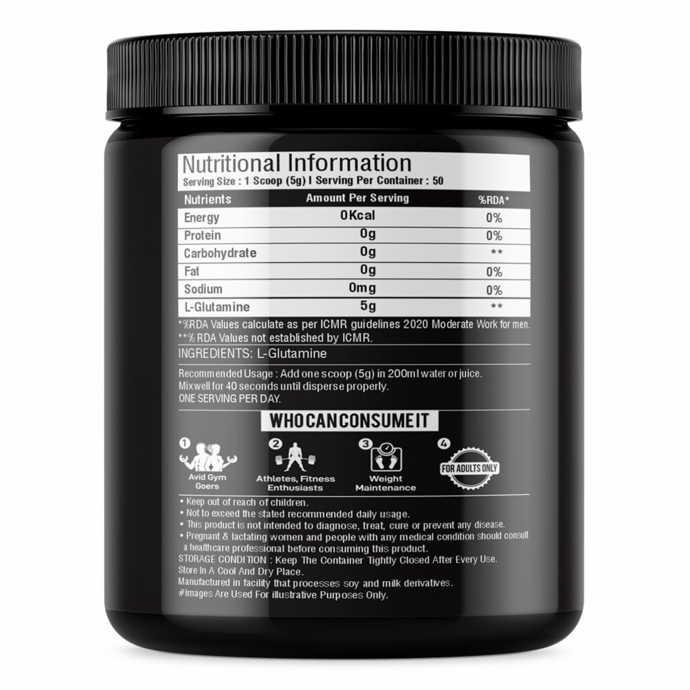Glutamine 250gm Black Series - Image 2