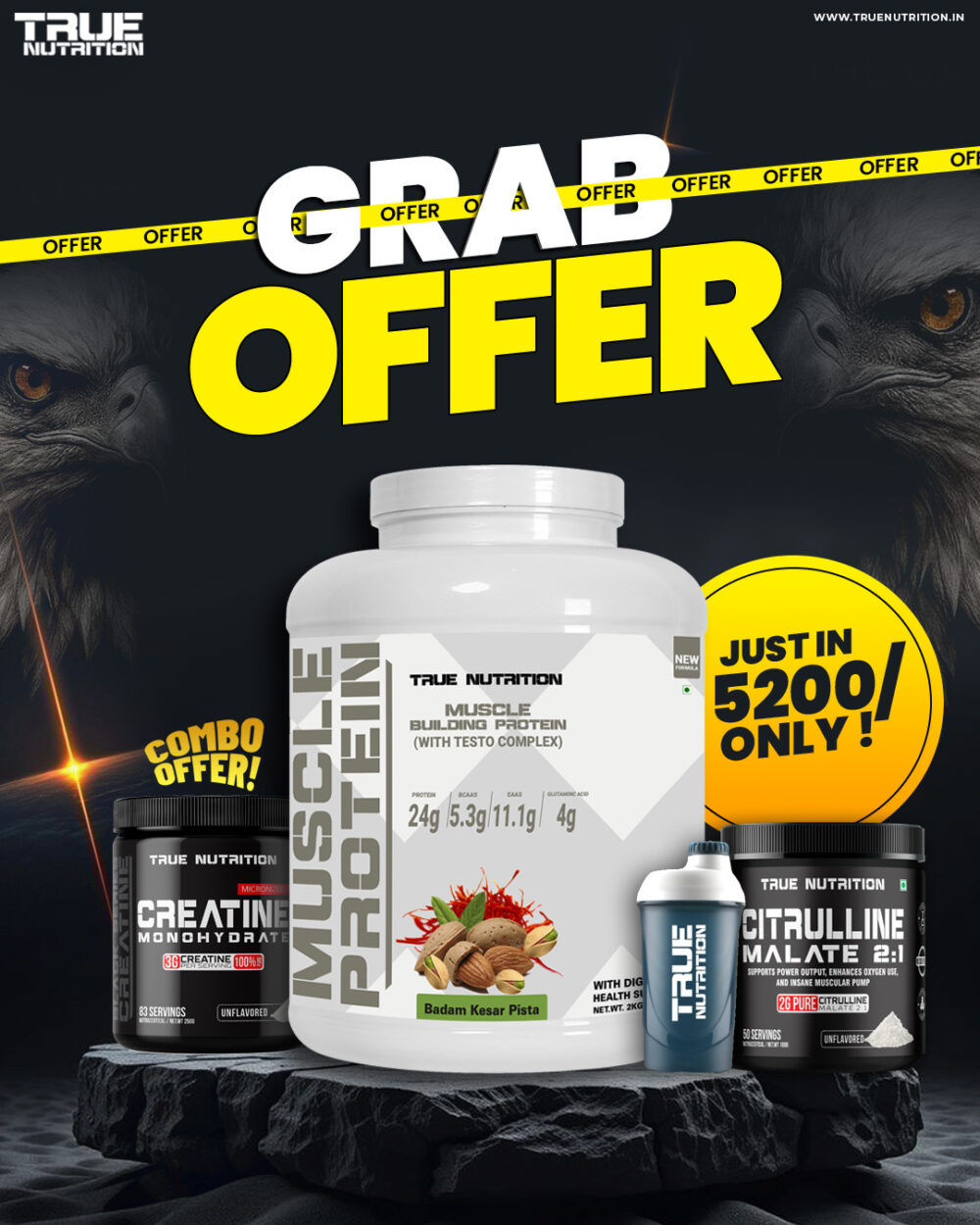 Complete Muscle Performance Stack (4-in-1 Bundle) – TRUE NUTRITION